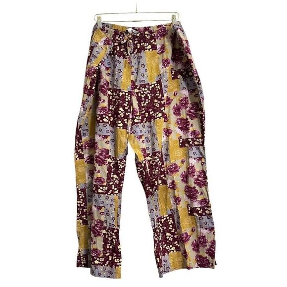Cacique Other - Sleep By‎ Cacique Pajama Pants Women's 26/28 (4X) Yellow Purple Floral Patchwork